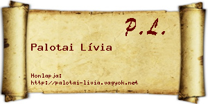 Palotai Lívia névjegykártya